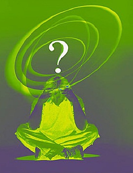 Confused man with green question mark above his head uid 1278890